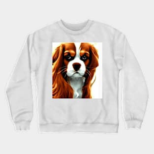 Cavalier King Charles Spaniel blenheim anime Crewneck Sweatshirt